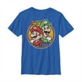 thumbnail image 1 of Boy's Nintendo Mario Luigi Back to Back  Graphic Tee Royal Blue Medium, 1 of 4