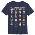 thumbnail image 1 of Boy's Nintendo Mario My are Pixels Graphic Tee Navy Blue Medium, 1 of 3