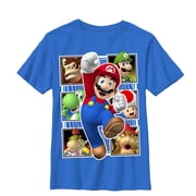 Boy's Nintendo Mario Number One Graphic Tee Royal Medium