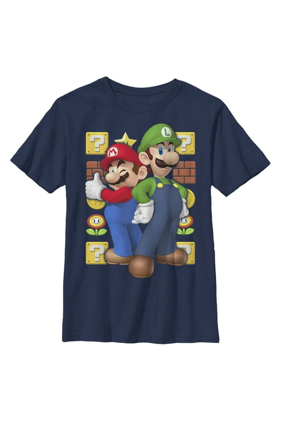 Boy's Nintendo Mario and Luigi  Graphic T-Shirt