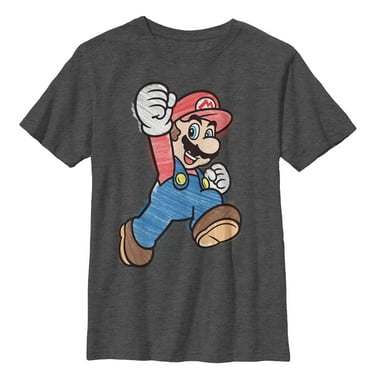 Boy's Nintendo Super Mario Group Graphic Tee Red Small - Walmart.com