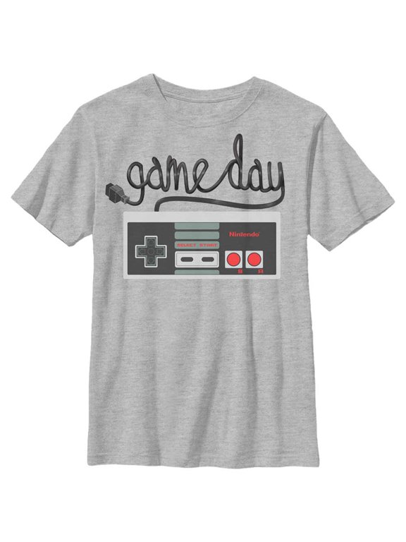 Boy's Nintendo NES Controller Game Day Graphic Tee Athletic Heather Small