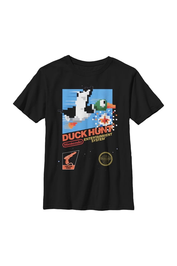 Boy's Nintendo NES Duck Hunt Graphic Tee Black Small