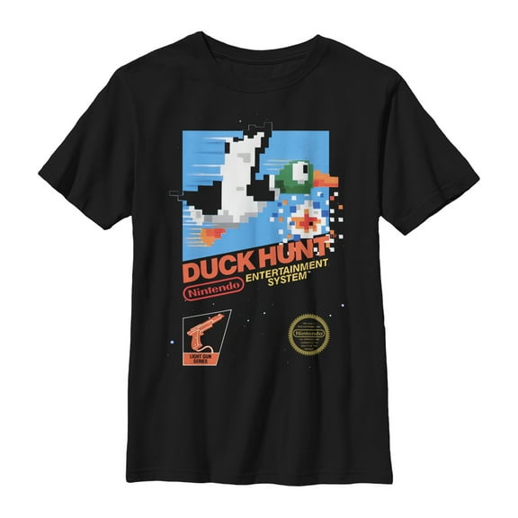 Boy's Nintendo NES Duck Hunt  Graphic Tee Black X Large