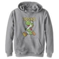 thumbnail image 1 of Boy's Nintendo Running Yoshi Pull Over Hoodie Athletic Heather Medium, 1 of 3