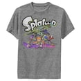 thumbnail image 1 of Boy's Nintendo Splatoon Inkling Heroes Performance Graphic Tee Charcoal Heather Medium, 1 of 3