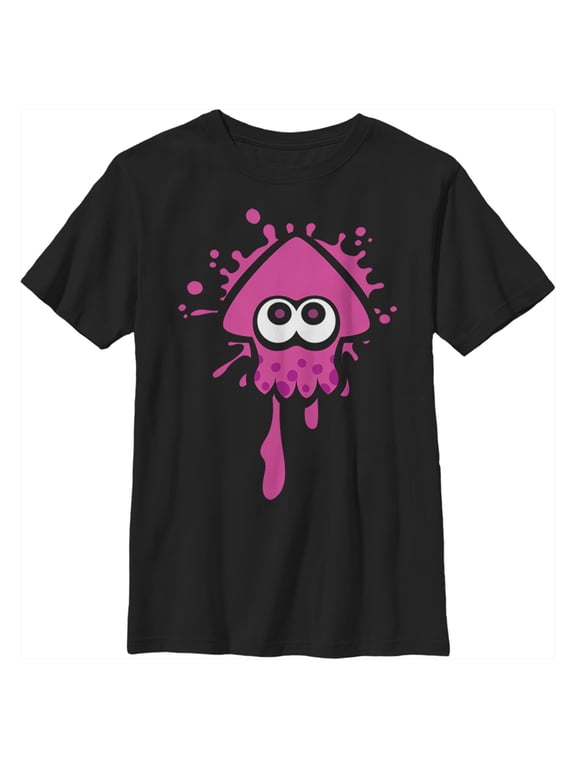 Boy's Nintendo Splatoon Inkling Squid Graphic Tee Black X Large