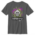 thumbnail image 1 of Boy's Nintendo Splatoon Inkling Squid  Graphic Tee Charcoal Medium, 1 of 3