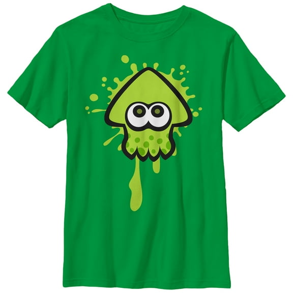 Boy's Nintendo Splatoon Inkling Squid Graphic Tee Kelly Green Large
