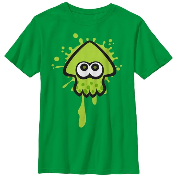 Boy's Nintendo Splatoon Inkling Squid Graphic Tee Kelly Green Small