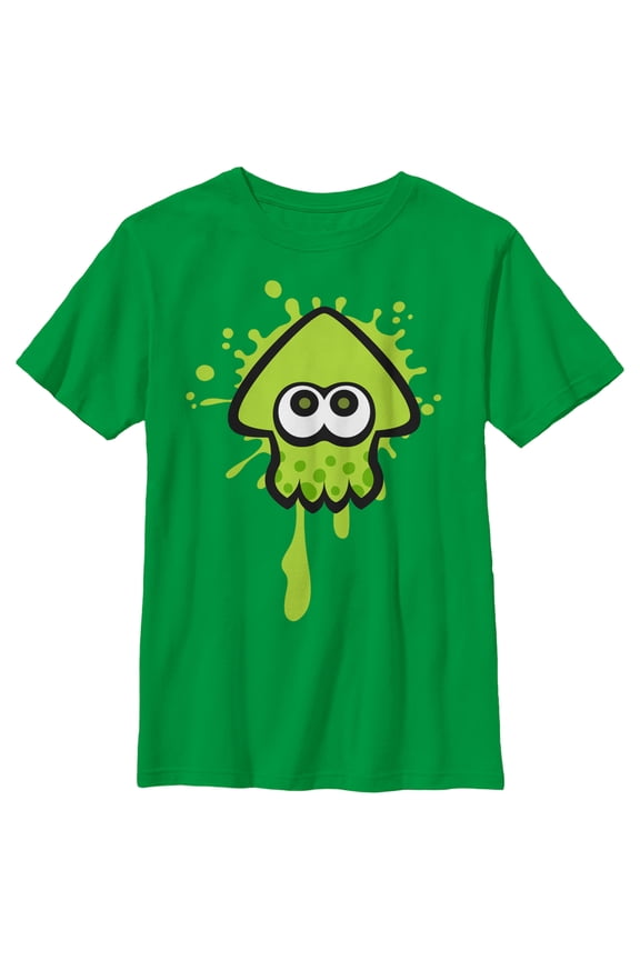 Boy's Nintendo Splatoon Inkling Squid Graphic Tee Kelly Green X Large