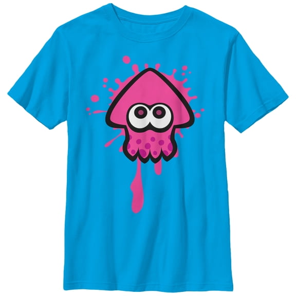 Boy's Nintendo Splatoon Inkling Squid Graphic Tee Turquoise Medium
