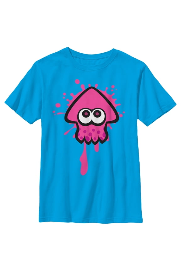 Boy's Nintendo Splatoon Inkling Squid Graphic Tee Turquoise Medium