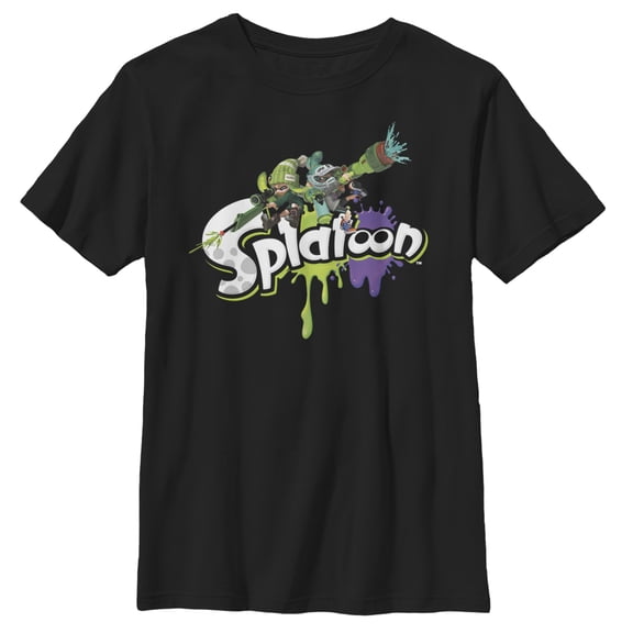 Boy's Nintendo Splatoon Splat Graphic Tee Black Small