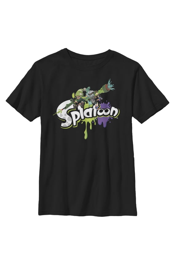 Boy's Nintendo Splatoon Splat Graphic Tee Black Small