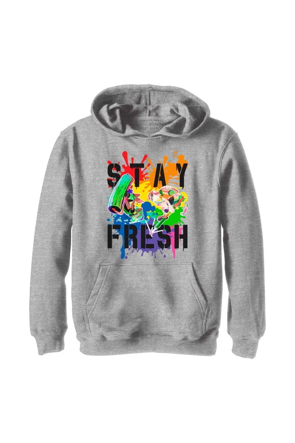 Boy's Nintendo Splatoon Stay Fresh Splatter Pull Over Hoodie