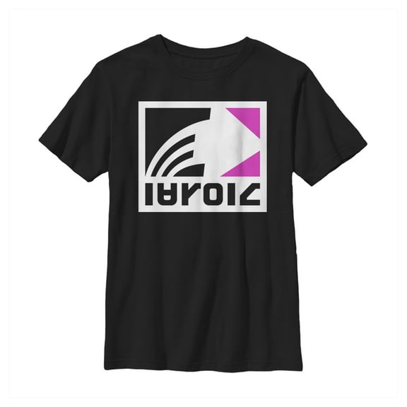 Boy's Nintendo Splatoon Zink Logo  Graphic Tee Black Medium
