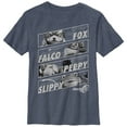thumbnail image 1 of Boy's Nintendo Star Fox Zero Character Panels  Graphic Tee Navy Blue Heather Small, 1 of 2