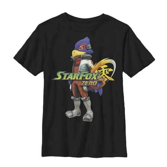 Boy's Nintendo Star Fox Zero Falco Lombardi  Graphic Tee Black Medium