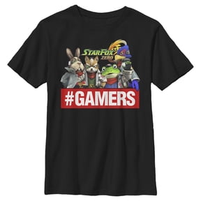 Boy's Nintendo Star Fox Zero #Gamers Graphic Tee Black X Large