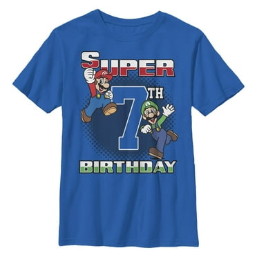 Boy's Nintendo Super Birthday Super Mario  Graphic T-Shirt