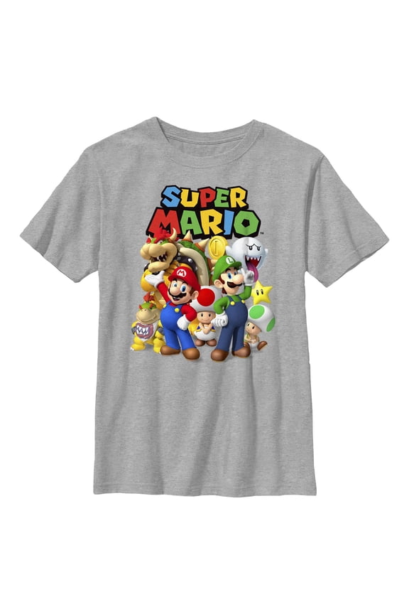Boys' Husky Nintendo Super Mario Group  Graphic T-Shirt