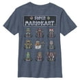 thumbnail image 1 of Boy's Nintendo Super Mario Kart Pixelated Racers Ready Graphic Tee Navy Blue Heather Small, 1 of 2