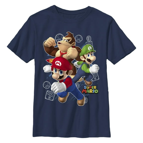 Boy's Nintendo Super Mario Power Trio Graphic T-Shirt