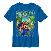 Boy's Nintendo Super Mario Run Graphic Tee Royal Blue Small
