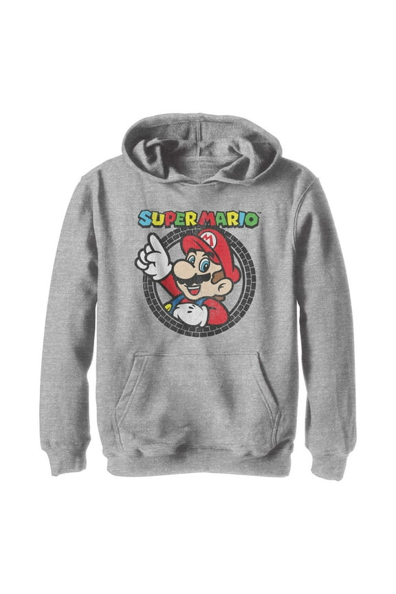 Boy's Nintendo Super Mario Tire Pull Over Hoodie