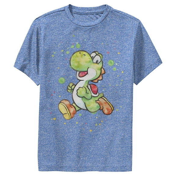 Boy's Nintendo Super Mario Watercolor Yoshi Performance Graphic T-Shirt