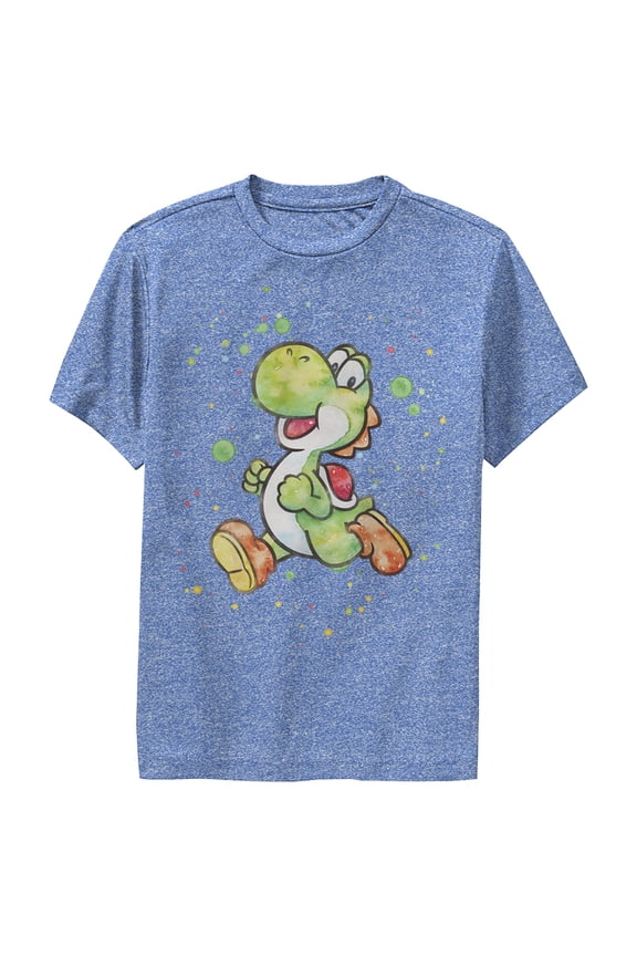 Boy's Nintendo Super Mario Watercolor Yoshi Performance Graphic T-Shirt