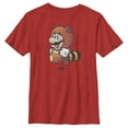 thumbnail image 1 of Boy's Nintendo Tanooki Racoon Mario  Graphic Tee Red X Small, 1 of 3