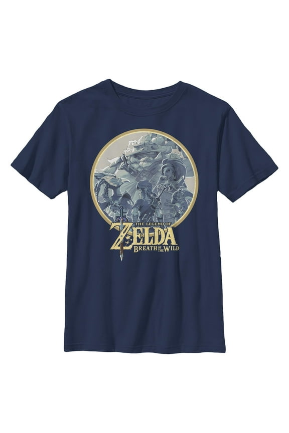 Boy's Nintendo The Legend of Zelda Breath of the Wild Portrait  Graphic T-Shirt