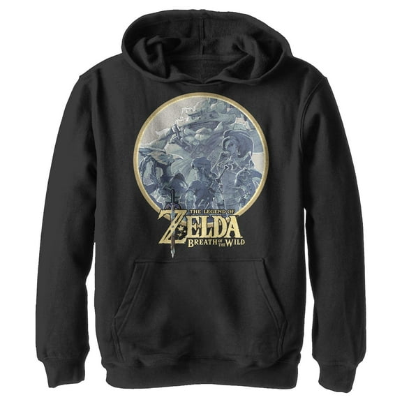 Boy's Nintendo The Legend of Zelda Breath of the Wild Portrait  Pull Over Hoodie