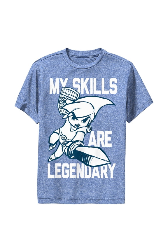 Boy's Nintendo The Legend of Zelda My Skills are Legendary Link  Performance Graphic T-Shirt