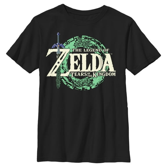 Boy's Nintendo The Legend of Zelda: Tears of the Kingdom Game Logo  Graphic Tee Black Medium