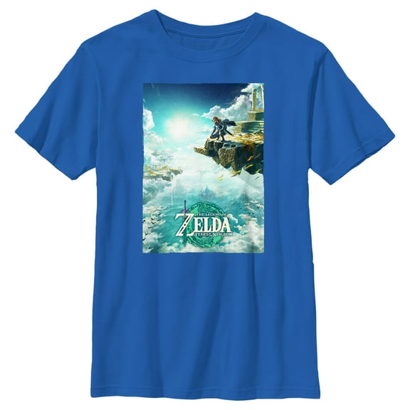 Boy's Nintendo The Legend of Zelda: Tears of the Kingdom Game Poster  Graphic Tee Royal Blue Medium