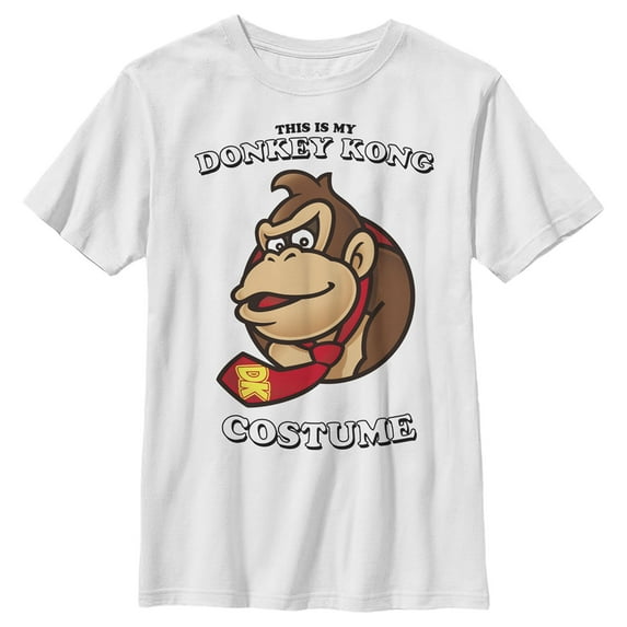 Boy's Nintendo This is my Donkey Kong Costume Graphic Tee White X Large