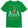 thumbnail image 1 of Boy's Nintendo Ugly Christmas Mario Jump Star  Graphic Tee Kelly Green X Large, 1 of 4