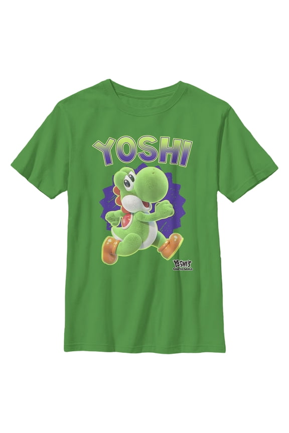 Boy's Nintendo Yoshi '90s Vibe  Graphic Tee Kelly Green Medium