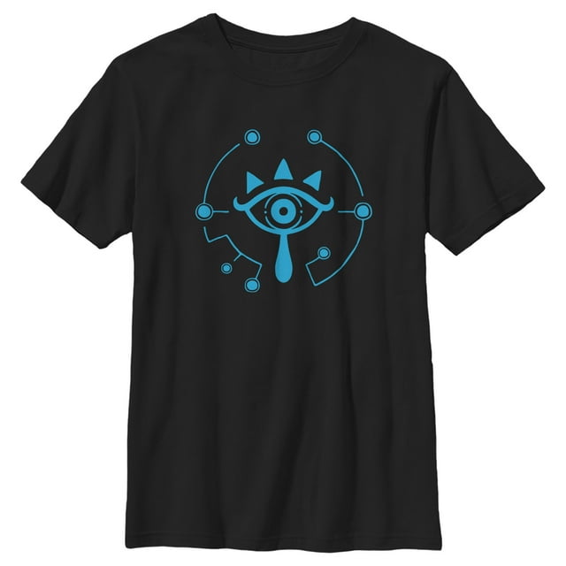 Boy's Nintendo Zelda Breath of the Wild Eye  Graphic Tee Black X Small