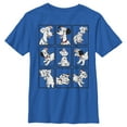 thumbnail image 1 of Boy's One Hundred and One Dalmatians Dog Family In Squares  Graphic Tee Royal Blue Small, 1 of 5