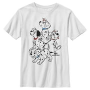 Boys One Hundred and One Dalmatians Rolly, Lucky and Siblings Ready To Play Graphic Tee White X Small
