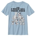 thumbnail image 1 of Boy's One Hundred and One Dalmatians Yes, I Need All These Dogs  Graphic Tee Light Blue Medium, 1 of 4