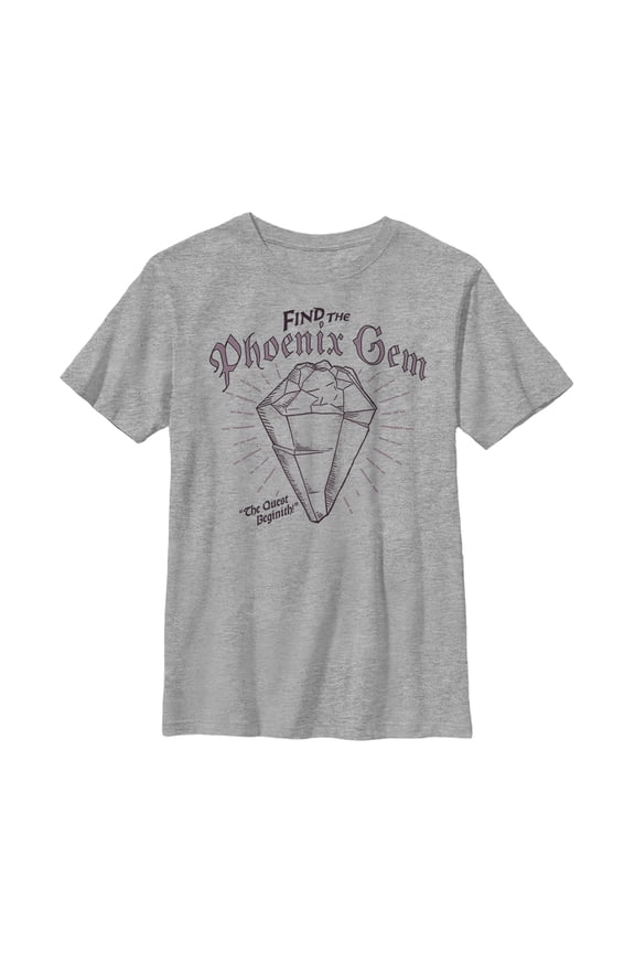 Boy's Onward Find the Phoenix Gem Graphic Tee Athletic Heather Large
