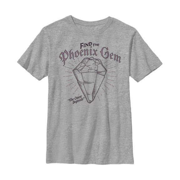 Boy's Onward Find the Phoenix Gem  Graphic Tee Athletic Heather Small