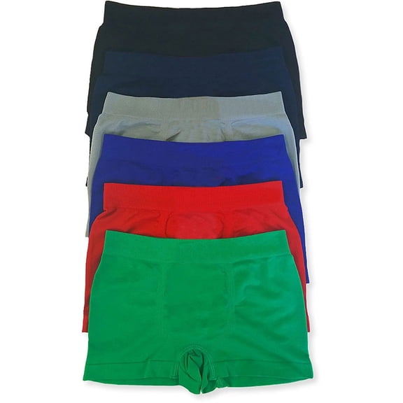 Boy's Pack of 6 Seamless Boxer Briefs Panty