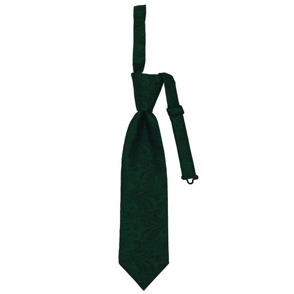 Boy’s Paisley Emerald Formal Satin Pre-Tied Neck Tie in a Variety of Colors by Spencer J’s Signature Satin Collection