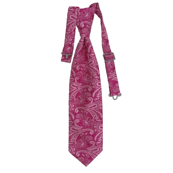 Boy’s Paisley Hot Pink Formal Satin Pre-Tied Neck Tie in a Variety of Colors by Spencer J’s Signature Satin Collection